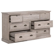 Essentials For Living Eden 7-Drawer Media Dresser~ Natural Gray Acacia