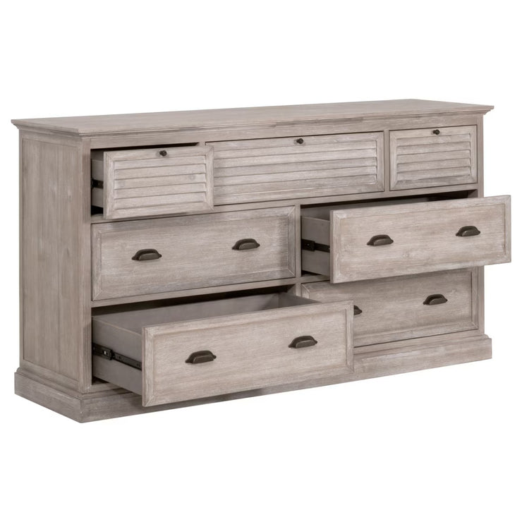 Essentials For Living Eden 7-Drawer Media Dresser~ Natural Gray Acacia