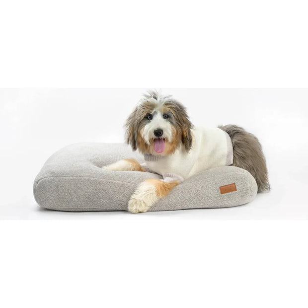 Kashwere Pet Pillow Bed ~ Heathered Kash-Cozy Ivory & Oyster Fleck Available in 2 Sizes