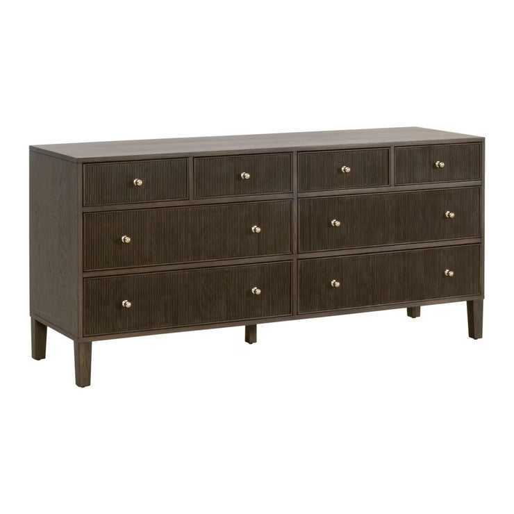 Essentials For Living Highland 8-Drawer Double Dresser~ Dutch Brown Oak
