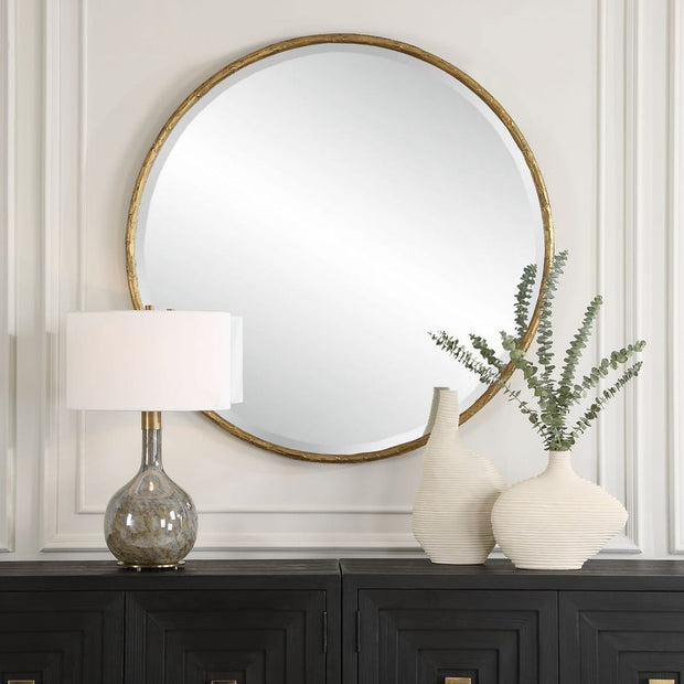 Uttermost Sutton Antique Gold Round Mirror