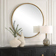 Uttermost Sutton Antique Gold Round Mirror