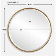 Uttermost Sutton Antique Gold Round Mirror