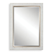 Uttermost Cape Whitewashed Rattan Wrapped Mirror
