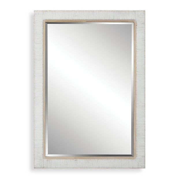 Uttermost Cape Whitewashed Rattan Wrapped Mirror
