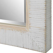 Uttermost Cape Whitewashed Rattan Wrapped Mirror