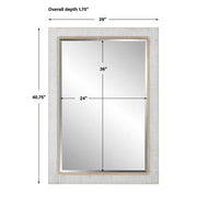 Uttermost Cape Whitewashed Rattan Wrapped Mirror