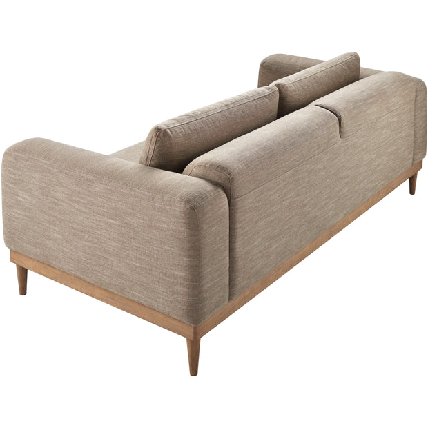 Surya Strattan Modern Gray Linen Square Arm Sofa