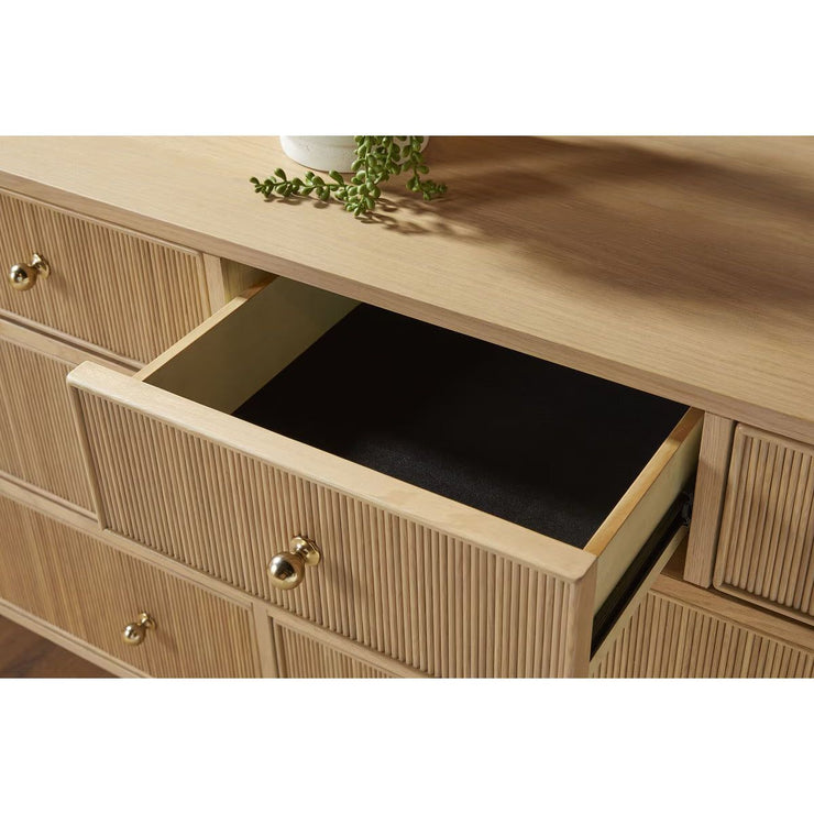 Essentials For Living Highland 8-Drawer Double Dresser~ Natural Oak