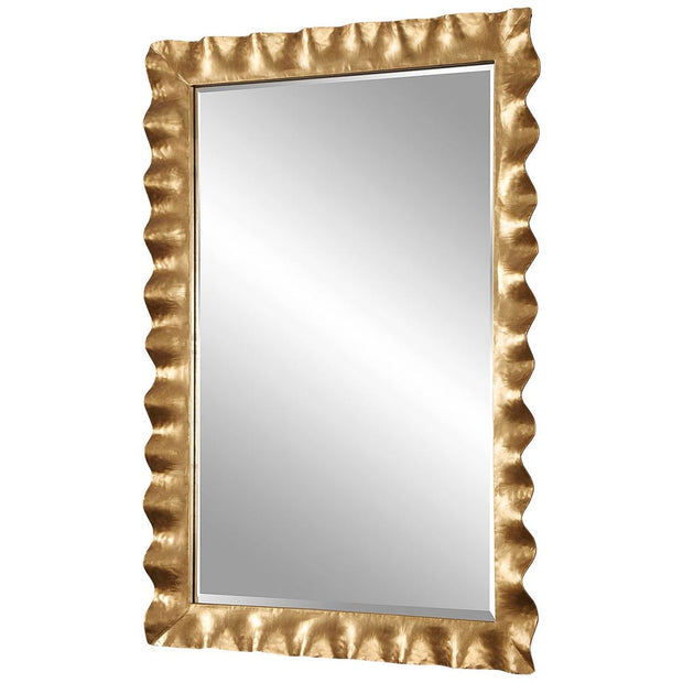 Uttermost Haya Antique Gold Scalloped Edge Mirror