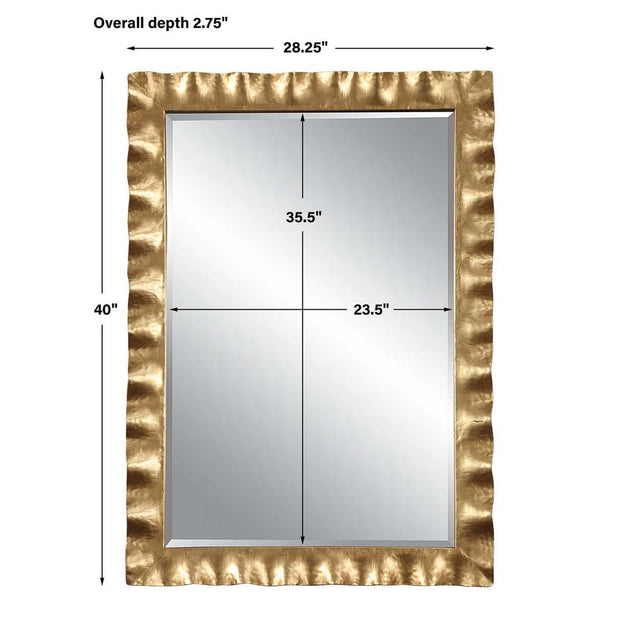 Uttermost Haya Antique Gold Scalloped Edge Mirror