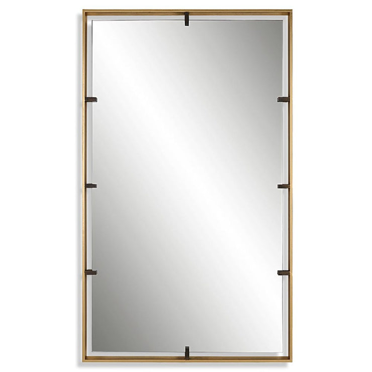 Uttermost Egon Iron Framed Warm Gold Mirror