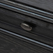 Four Hands Toulouse Executive Desk ~ Distressed Black Oak Finish