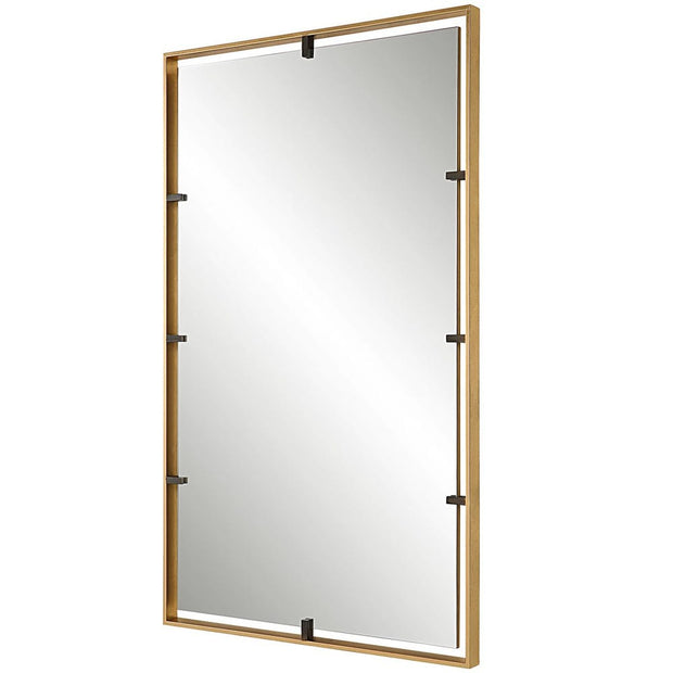 Uttermost Egon Iron Framed Warm Gold Mirror