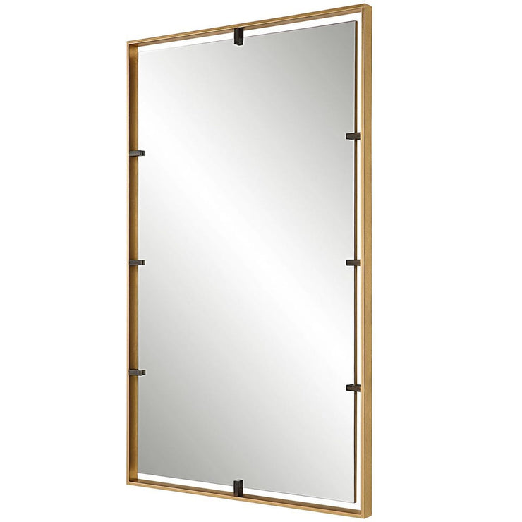 Uttermost Egon Iron Framed Warm Gold Mirror