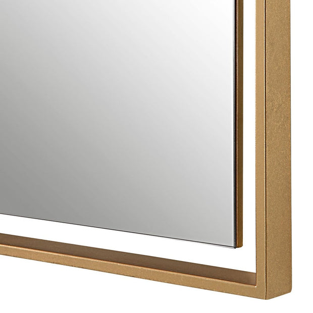 Uttermost Egon Iron Framed Warm Gold Mirror