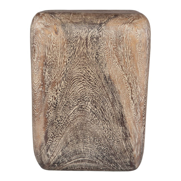 Uttermost Loophole Bleached Wash Suar Wood Accent Stool