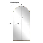 Uttermost Crosley Antique Brass Arch Mirror