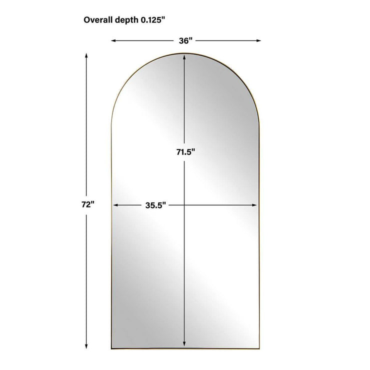 Uttermost Crosley Antique Brass Arch Mirror