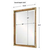 Uttermost Kampar Antique Gold And Wrapped Rattan Vanity Mirror