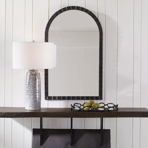 Uttermost Dandridge Black Iron Arch Mirror