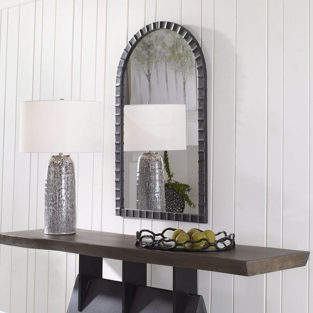 Uttermost Dandridge Black Iron Arch Mirror