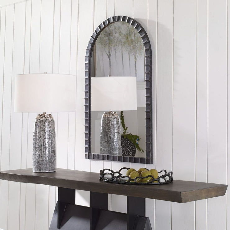 Uttermost Dandridge Black Iron Arch Mirror