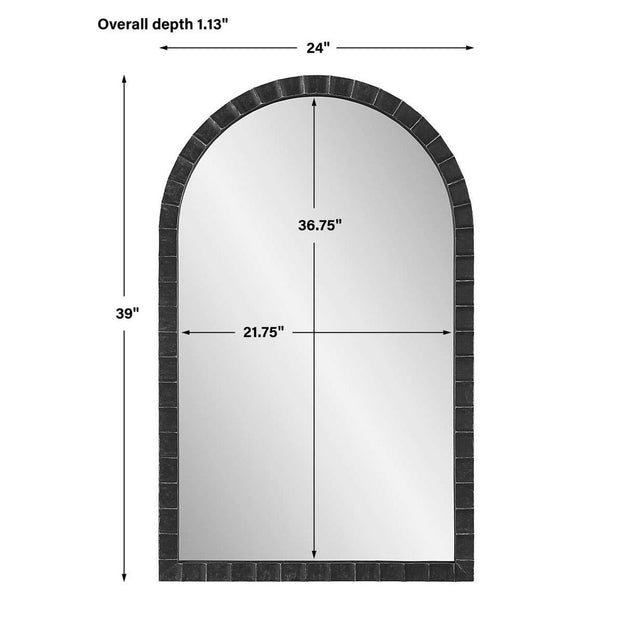 Uttermost Dandridge Black Iron Arch Mirror