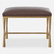 Uttermost Reform Faux Cocoa Leather Small Accent Bench