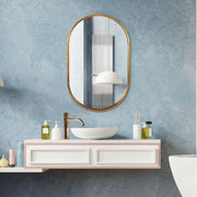 Uttermost Varina Oval Antique Gold Leaf Mirror