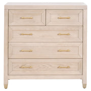 Essentials For Living Stella 5-Drawer High Chest ~ Light Honey Oak
