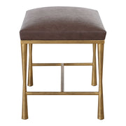 Uttermost Reform Faux Cocoa Leather Small Accent Bench