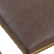 Uttermost Reform Faux Cocoa Leather Small Accent Bench