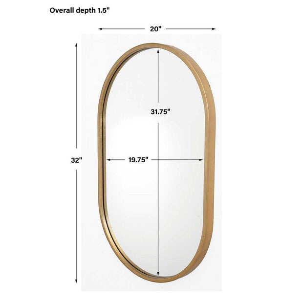 Uttermost Varina Oval Antique Gold Leaf Mirror