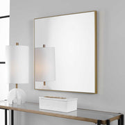 Uttermost Alexo Brushed Gold Square Mirror