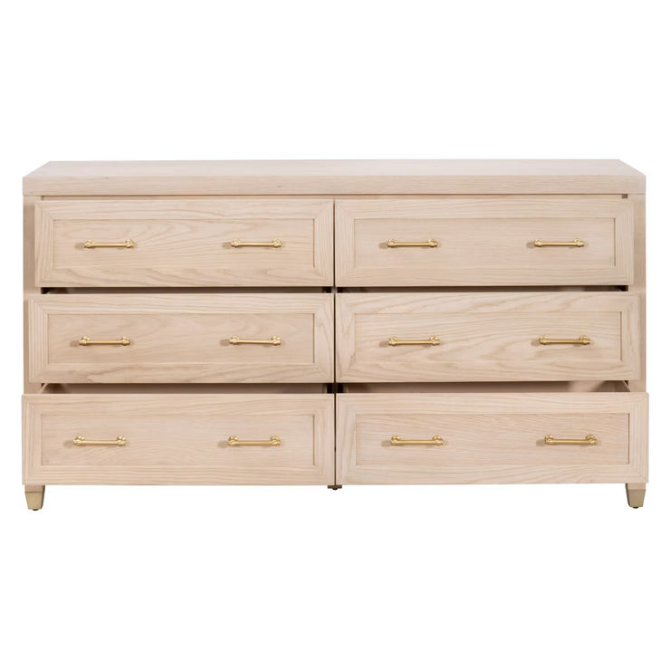 Essentials For Living Stella 6-Drawer Double Dresser ~ Light Honey Oak