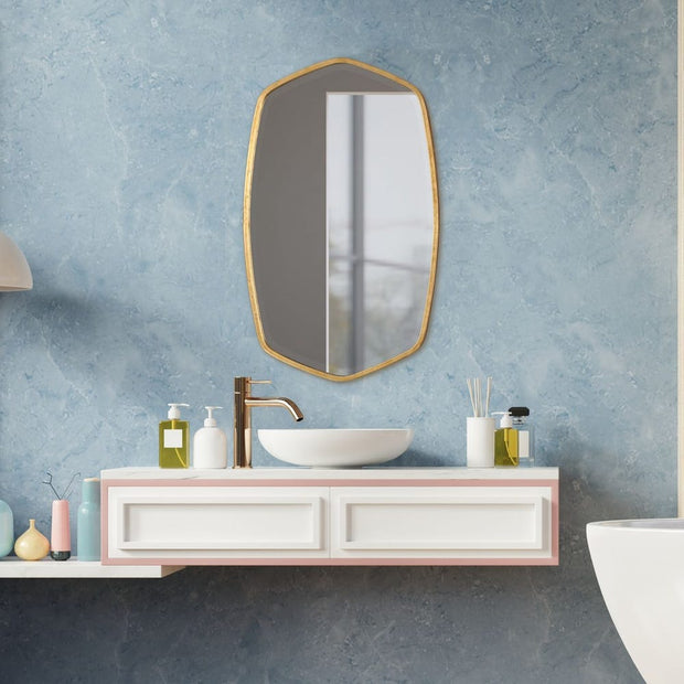 Uttermost Duronia Unique Shaped Antique Gold Leaf Mirror
