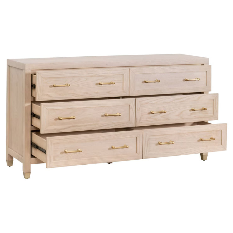 Essentials For Living Stella 6-Drawer Double Dresser ~ Light Honey Oak