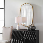 Uttermost Duronia Unique Shaped Antique Gold Leaf Mirror