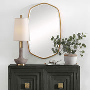 Uttermost Duronia Unique Shaped Antique Gold Leaf Mirror