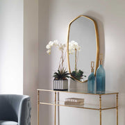 Uttermost Duronia Unique Shaped Antique Gold Leaf Mirror
