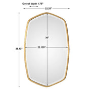 Uttermost Duronia Unique Shaped Antique Gold Leaf Mirror