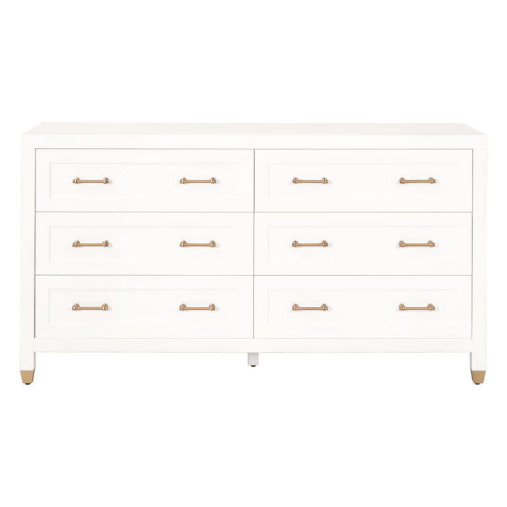 Essentials For Living Stella 6-Drawer Double Dresser ~ Matte White