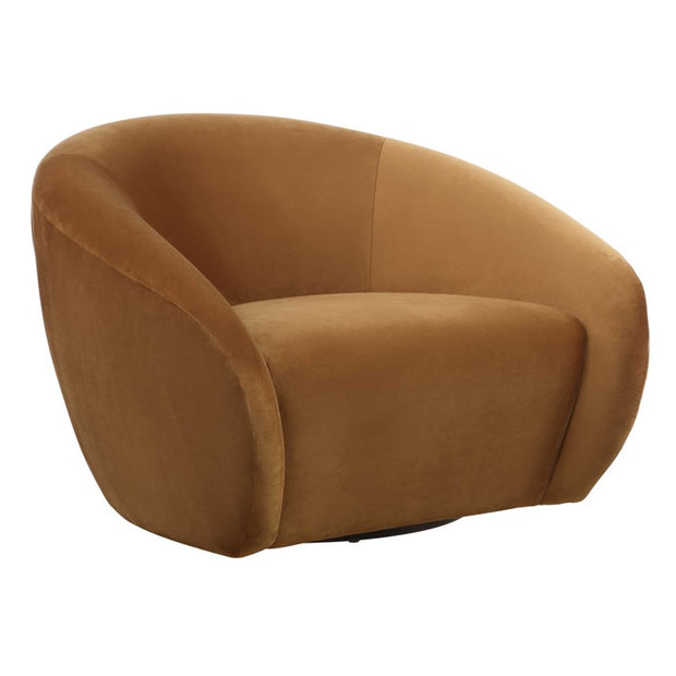 Uttermost DeSoto Hazelnut Velvet Swivel Chair
