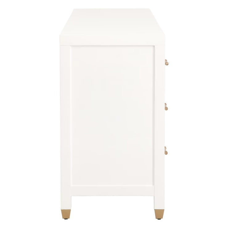 Essentials For Living Stella 6-Drawer Double Dresser ~ Matte White