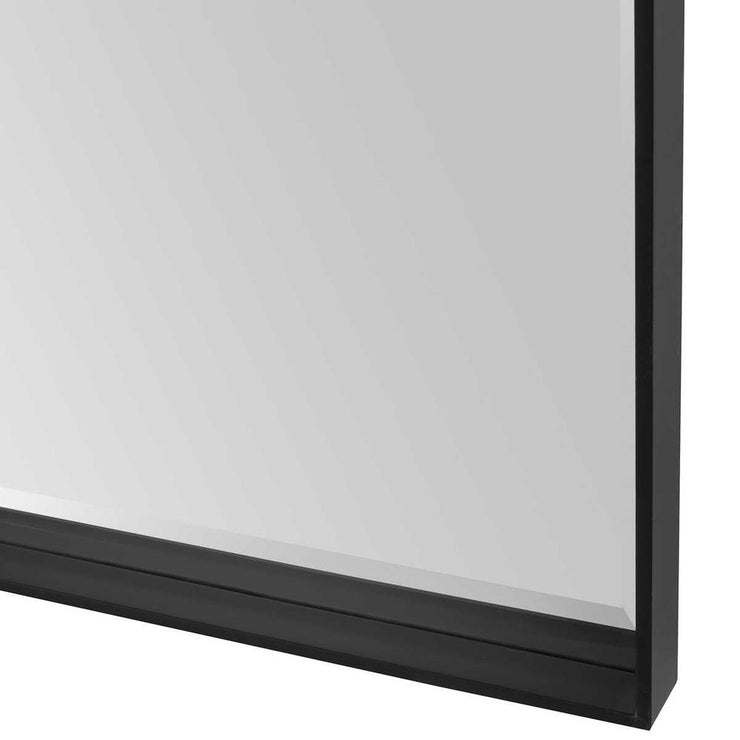 Uttermost Kahn Matte Black Iron Framed Oversized Mirror