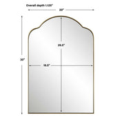 Uttermost Sidney Brushed Brass Arch Mirror