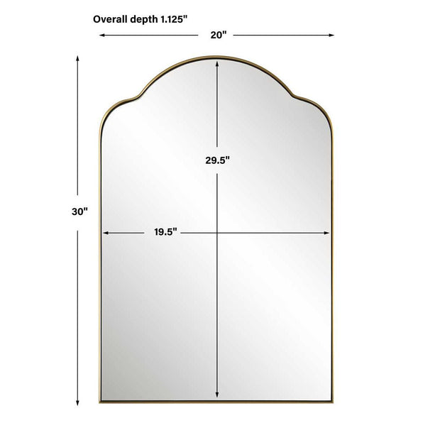 Uttermost Sidney Brushed Brass Arch Mirror