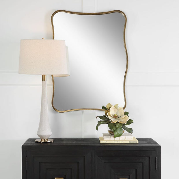 Uttermost Pavia Iron Antique Gold Vanity Mirror