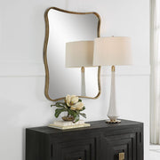 Uttermost Pavia Iron Antique Gold Vanity Mirror